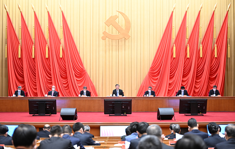 1月9日,中共中央總書記、國家主席、中央軍委主席習近平在中國共產(chǎn)黨第二十屆中央紀律檢查委員會第二次全體會議上發(fā)表重要講話。李強、趙樂際、王滬寧、蔡奇、丁薛祥、李希出席會議。